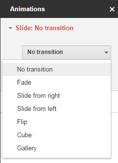 Google幻灯片过渡