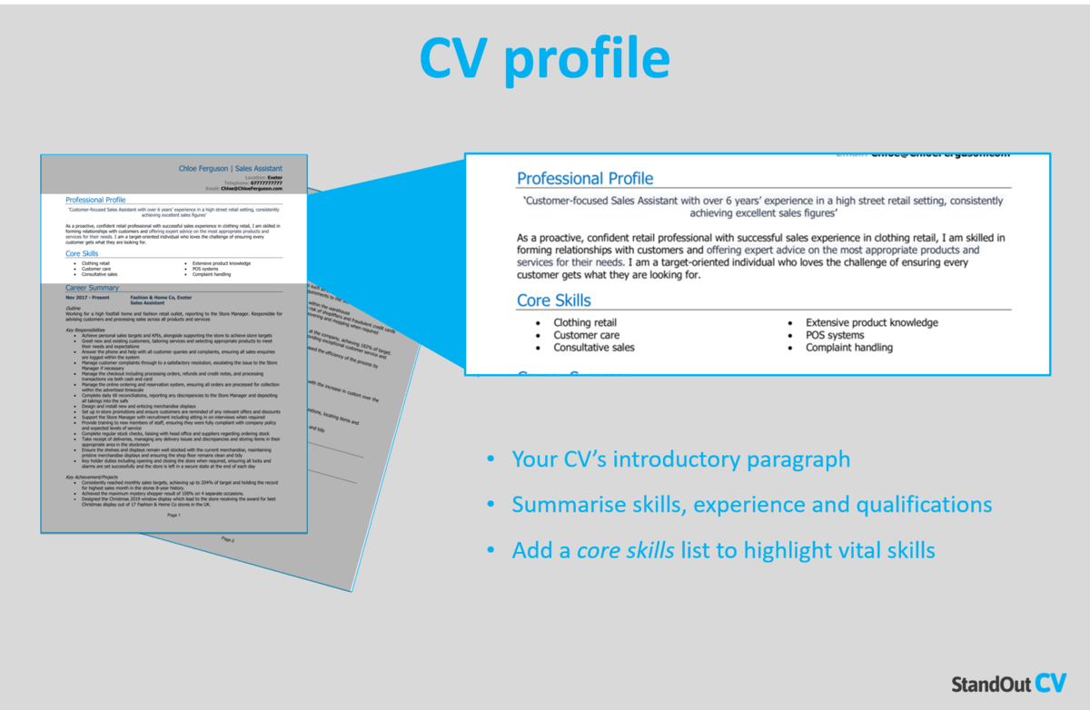 CV profile