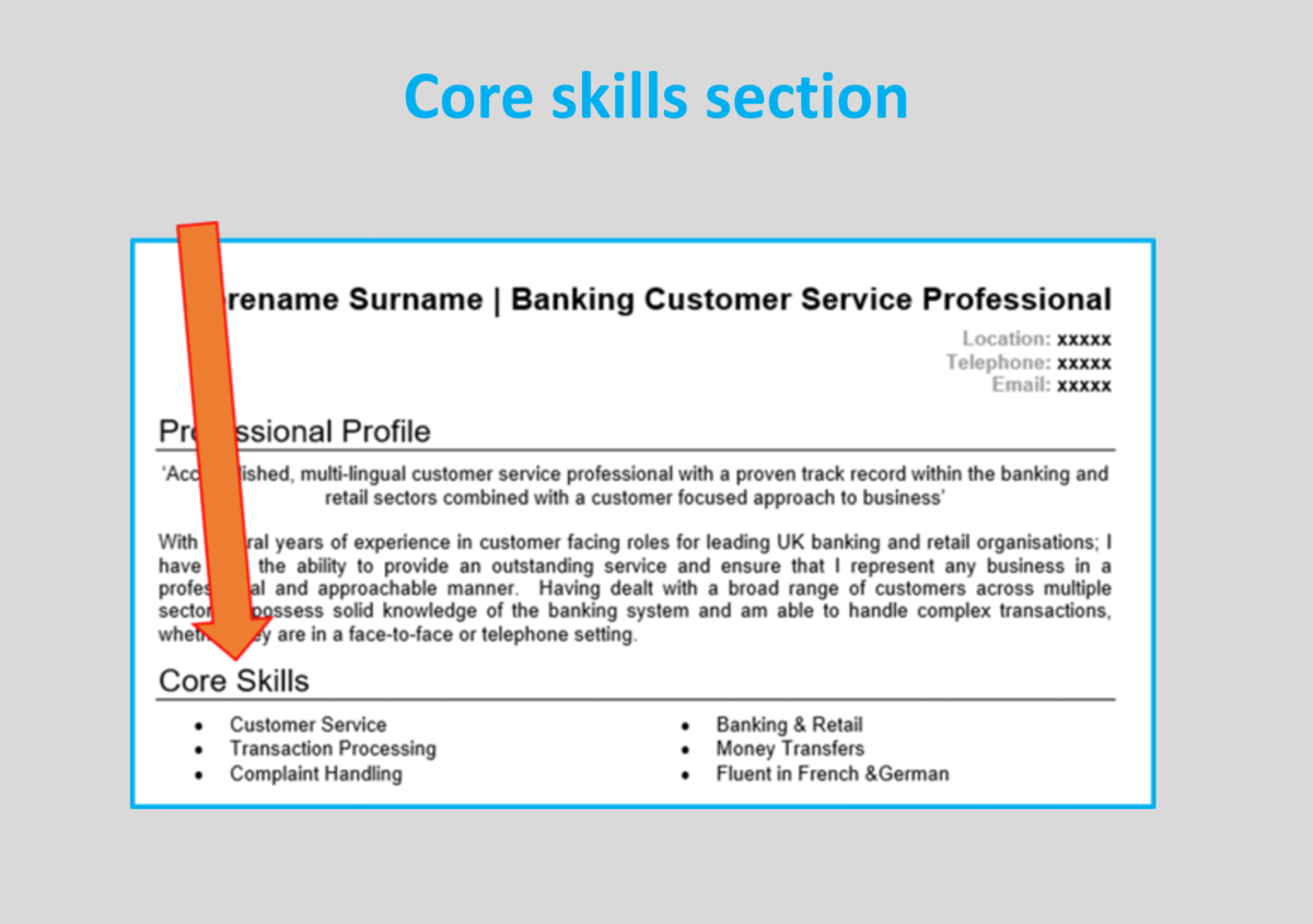 Core skills CV